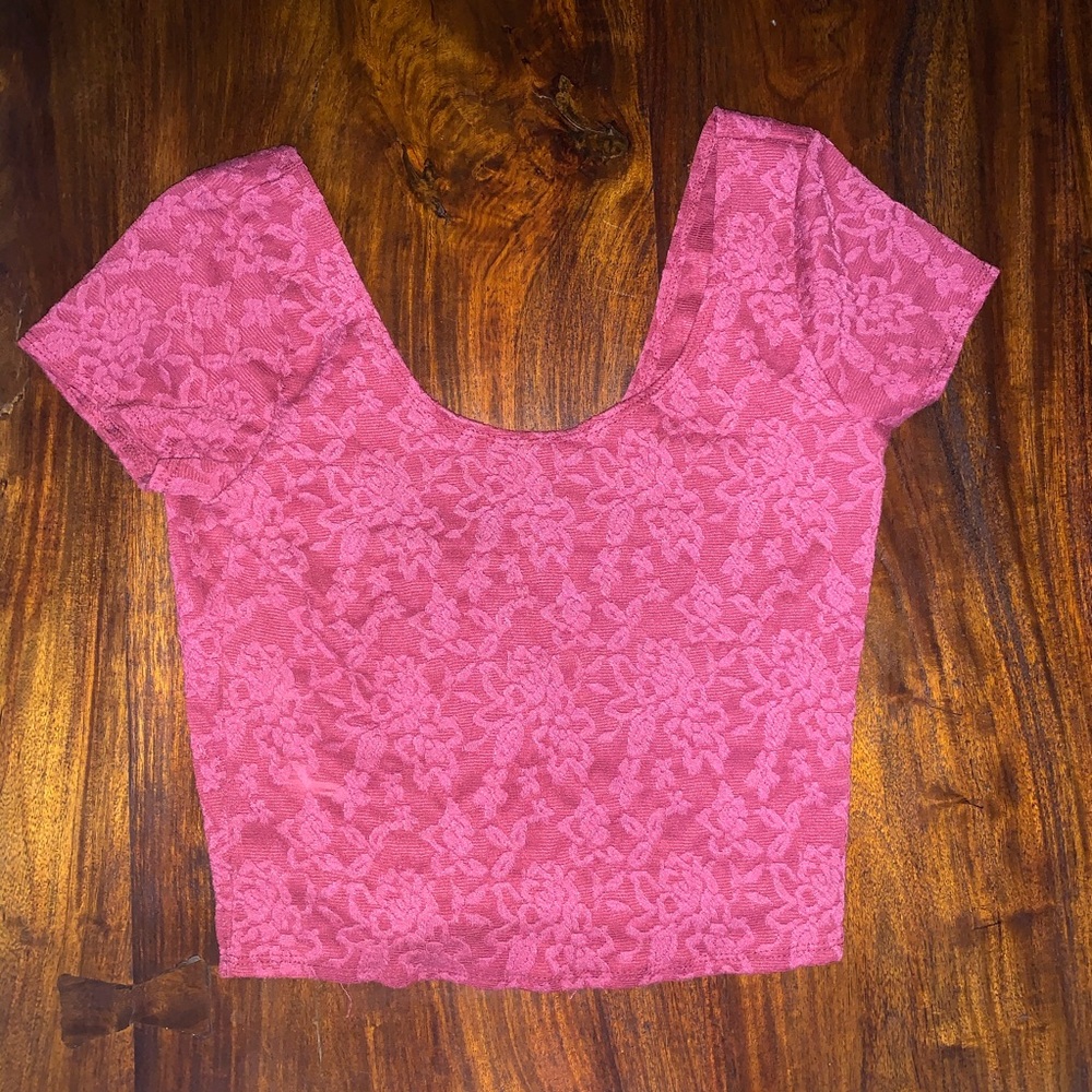 Abercrombie and Fitch red crop top